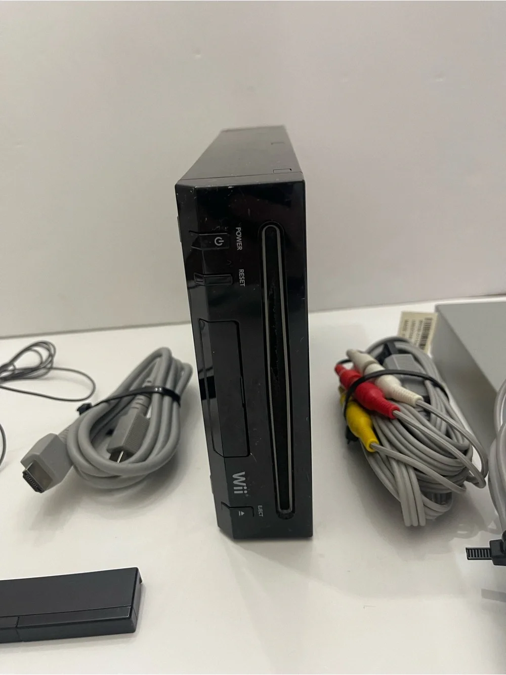 Nintendo Wii RVL-101 Black Console + Cords ONLY Tested Works Video Game Console